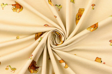 Jersey mit Bären und Pilzen, beige, 0,5 m